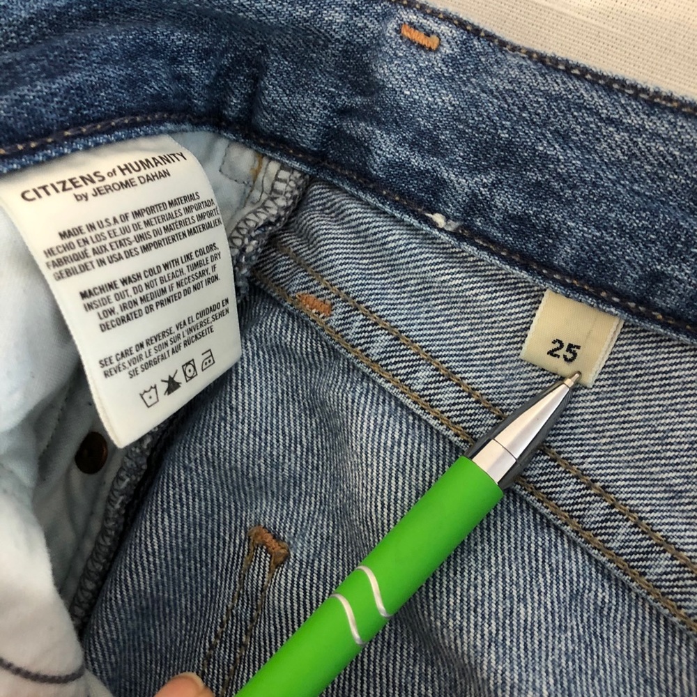COH Liya hi-rise denim button fly distressed jean - Picture 3 of 8